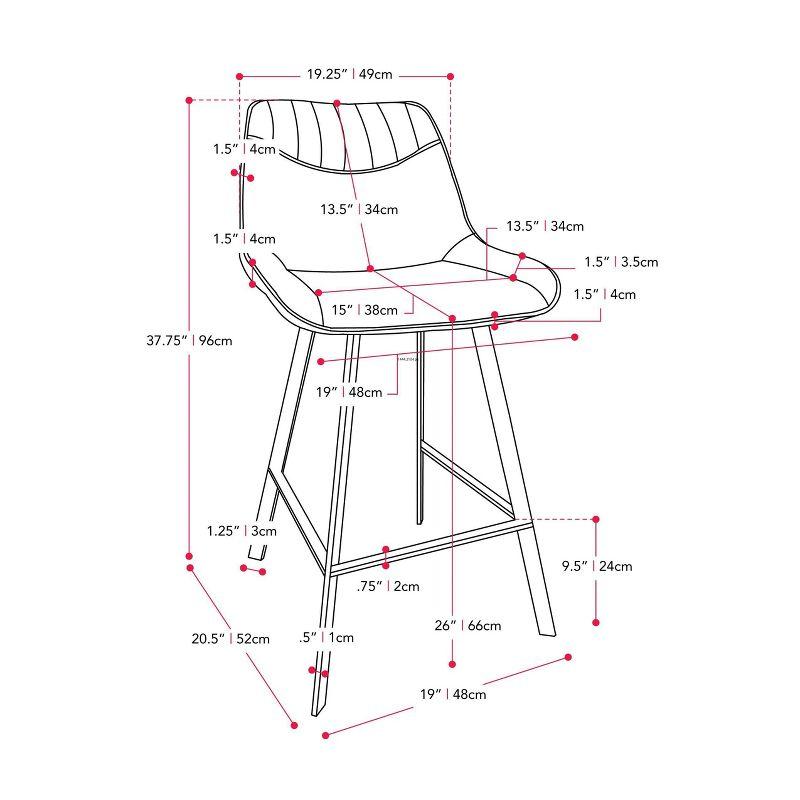 Baxter Upholstered Counter Stool