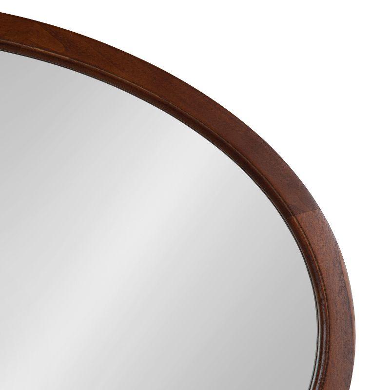 Kate and Laurel Hogan Wood Oval, 24x36, Walnut Brown