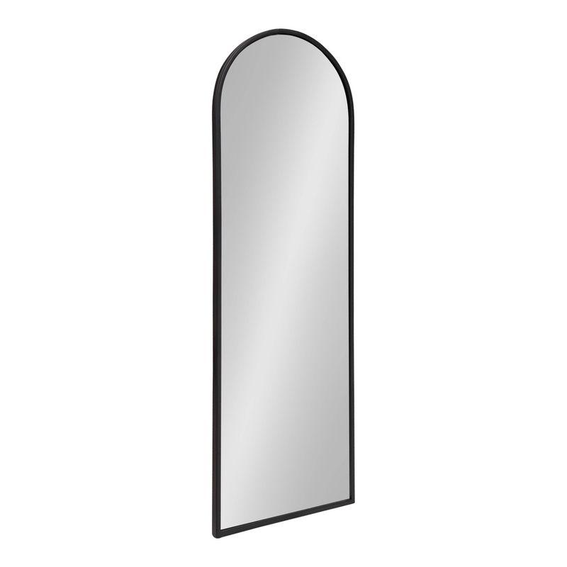 16" x 48" Valenti Tall Framed Arch Mirror Black - Kate and Laurel