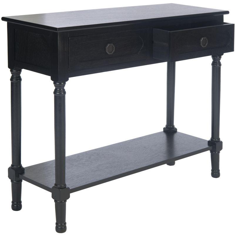 Allura 2 Drawer Console Table - Black - Safavieh