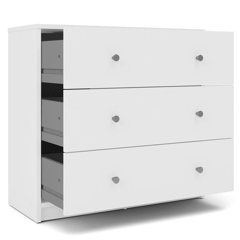 Wood Portland 3 Drawer Chest in White-Tvilum