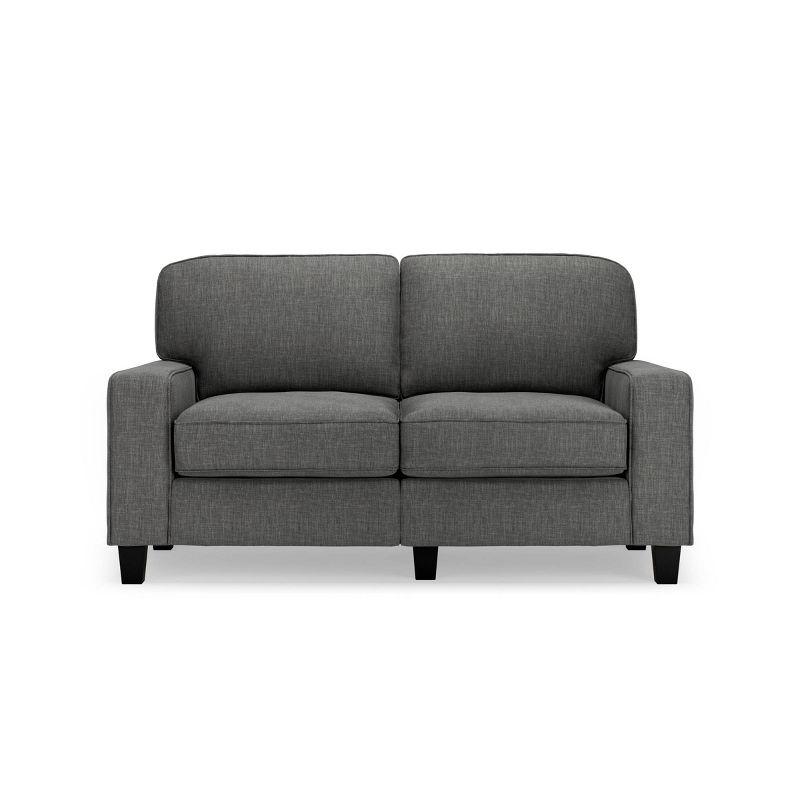 Serta Palisades 61" Track Arm Sofa, Easy Care Fabric, Soft Pillow Back, Pocket Coil Seat Cushions