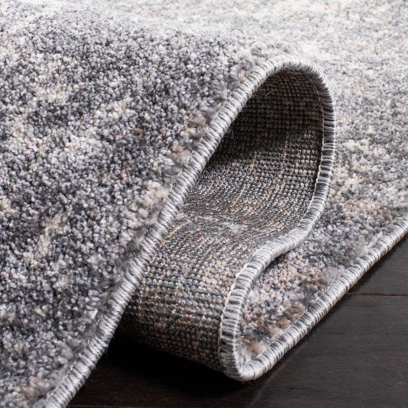 Aston ASN705 Power Loomed Indoor Accent Rug - Grey/Ivory - 4'x6' - Safavieh