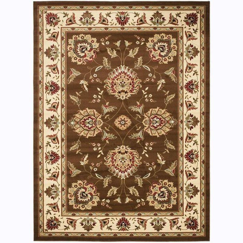 Lyndhurst LNH555 Power Loomed Area Rug - Brown/Ivory - 6'7"x9'6" - Safavieh.