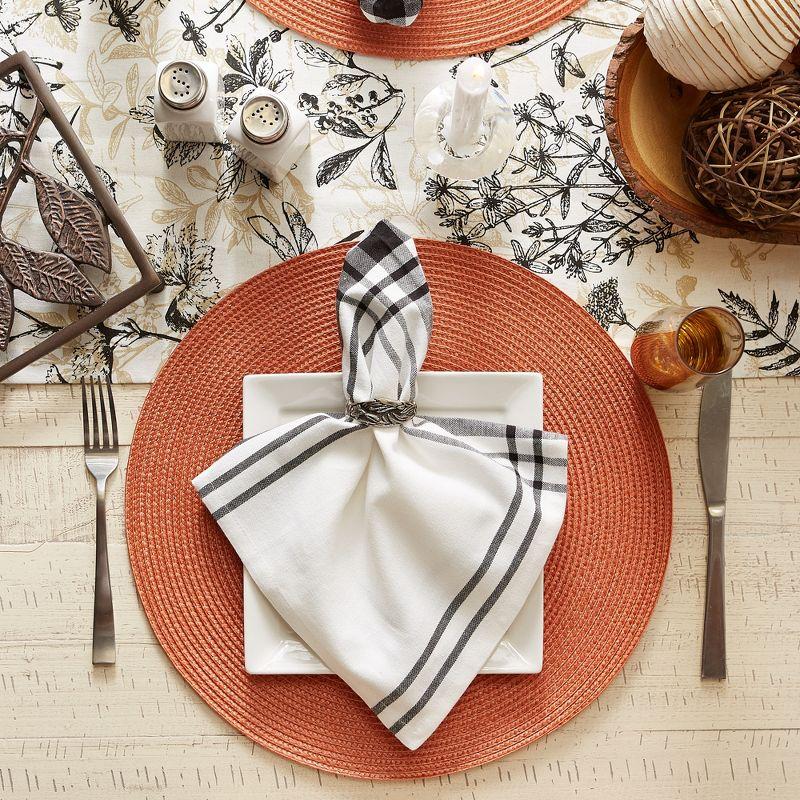 DII Solid Woven Placemat Set 6 Piece, Spice, 15" Dia