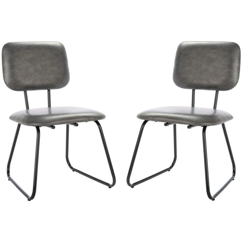 Chavelle Side Chair - ACH6205 - Set of 2 - Grey/Black - Safavieh
