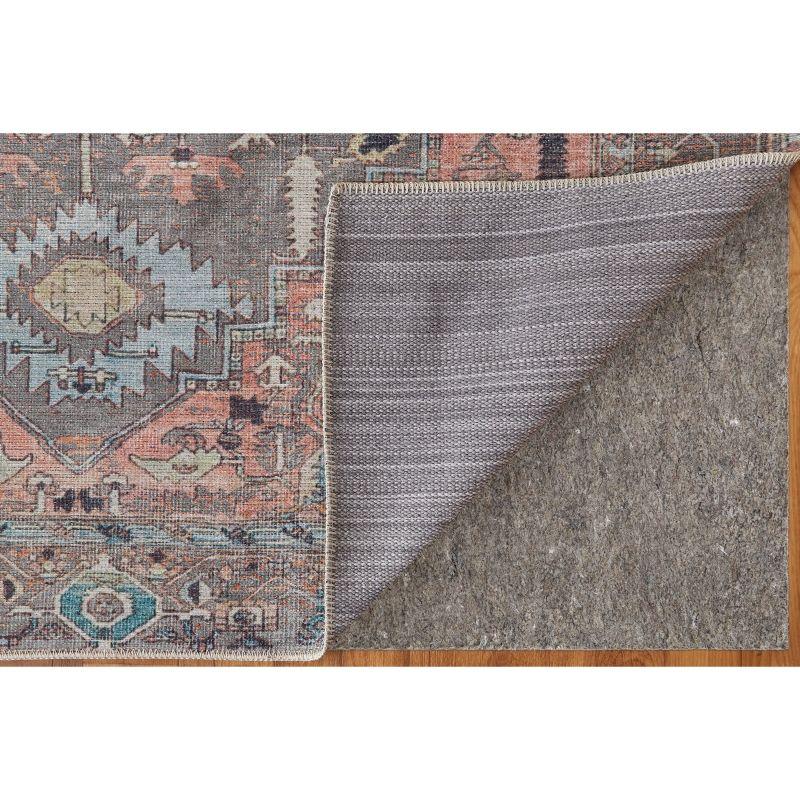 Percy Transitional Medallion Taupe/Red/Brown Area Rug