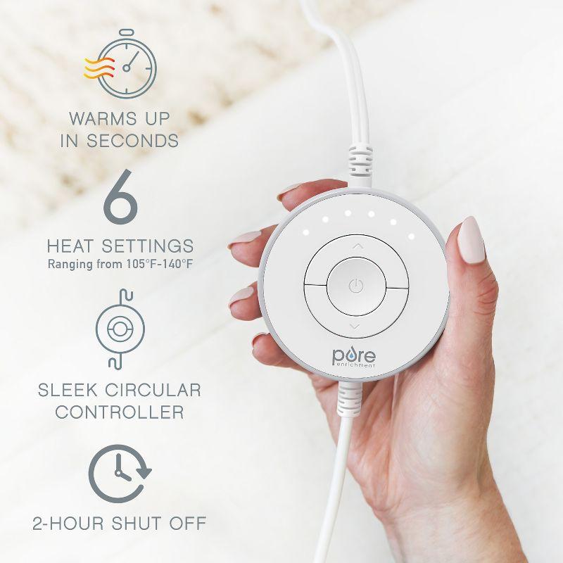 Pure Enrichment Pure Radiance Luxury Heating Pad - 12" x 24" - Cloud