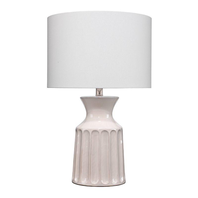 Addison Off-White Ceramic Table Lamp with Cotton Shade