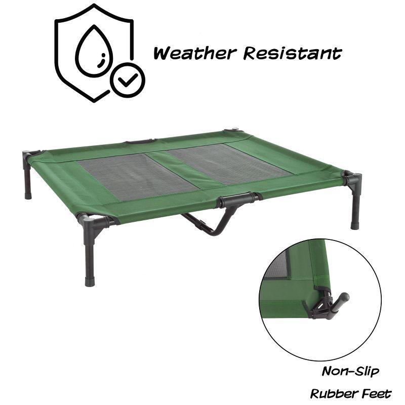 Pet Adobe Indoor/Outdoor Elevated Portable Pet Bed - 36" x 29.75", Green