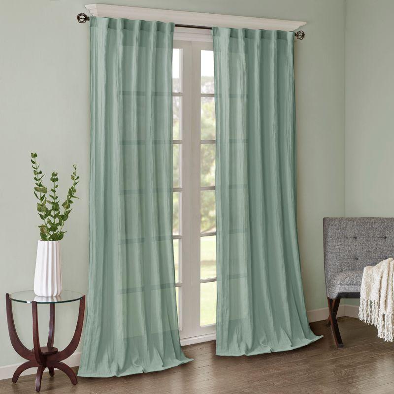 Harper Solid Crushed Curtain Panel Pair