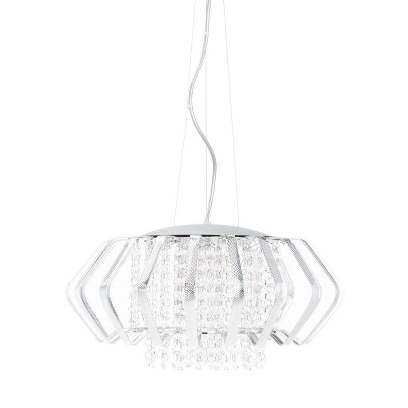 Fania 5 Light 17.75" Pendant - PND6005 - Silver/Clear - Safavieh