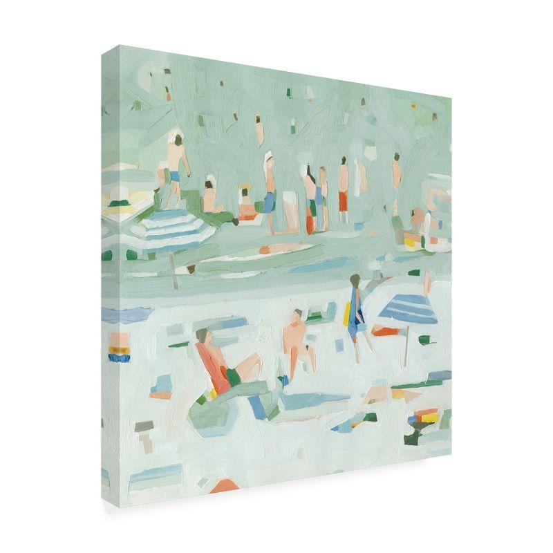 Summer Confetti II Abstract Beach Scene Canvas Art, 14x14