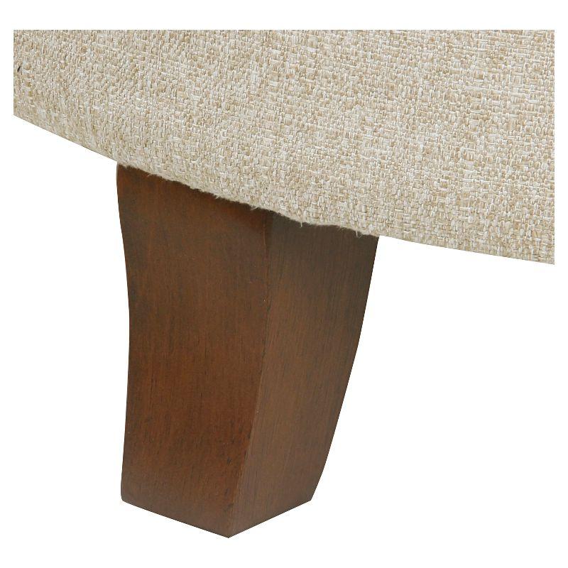 HomePop Boho Tufted Storage Ottoman Twine Light Brown: Upholstered, Plywood Frame, Foam Fill