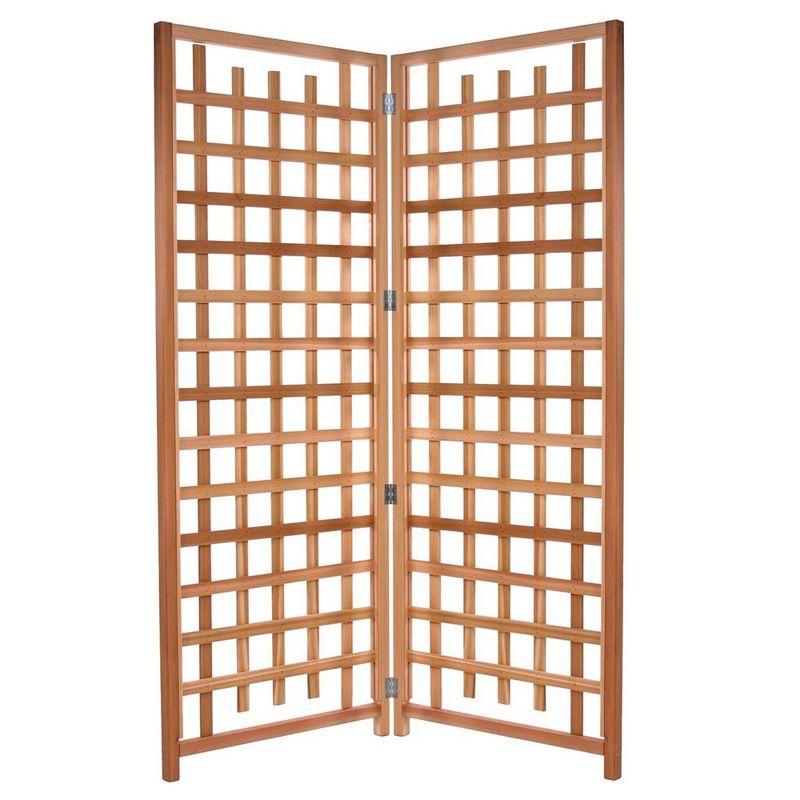 All Things Cedar 2-Piece" Outdoor Single Trellis Handcrafted for Climbing Plants with Snug-Fitting Parts and Sanded Finish for Patio Privacy Screens