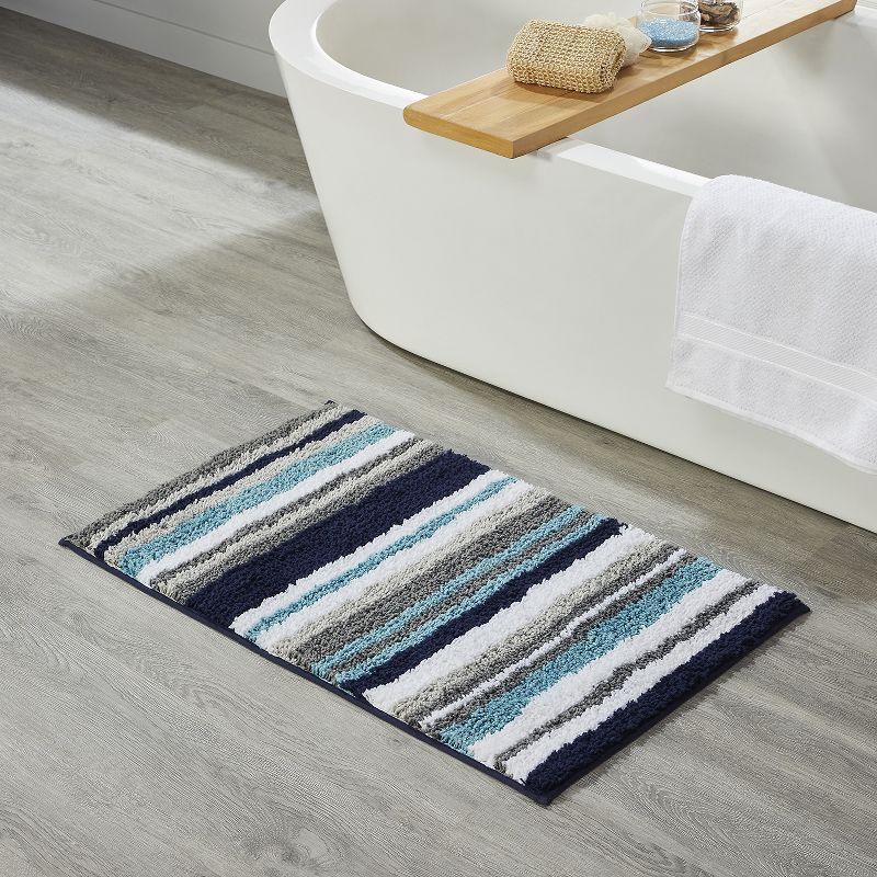 Better Trends Griffie 100% Polyester TPR Backing Tufted 2 Pc (17" x 24" | 20" x 32") Bath Rug Set -