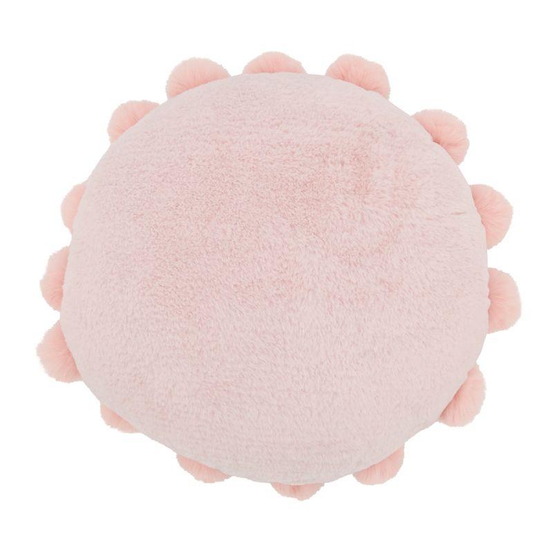 Saro Faux Rabbit Fur Collection Throw Pillow