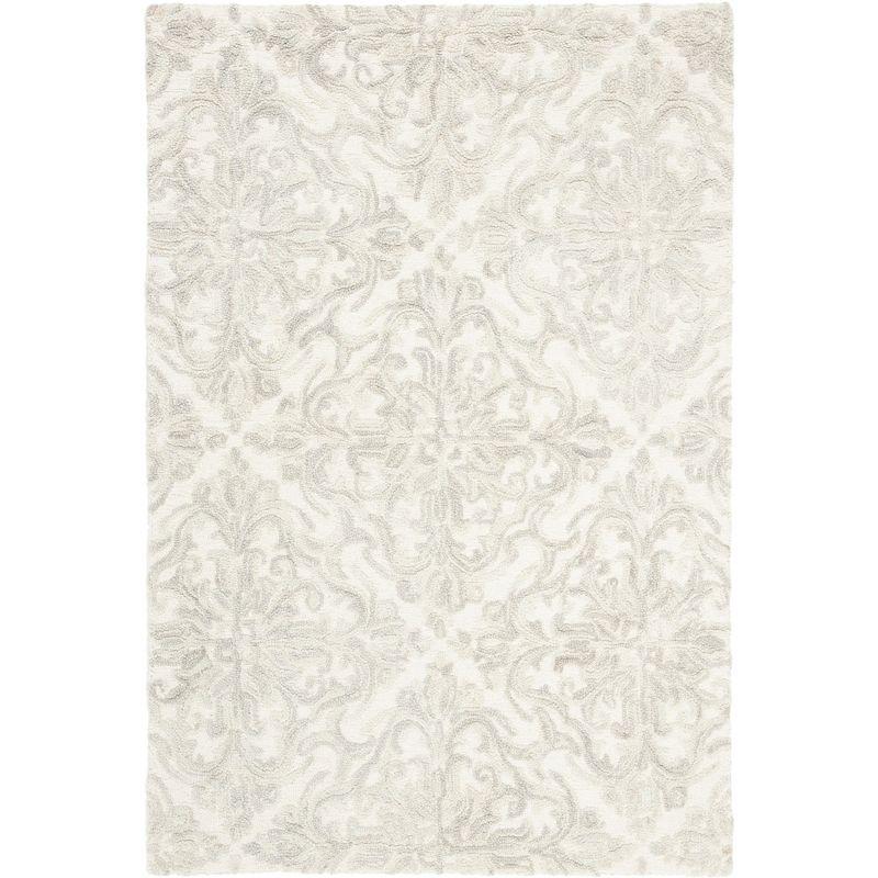 Blossom BLM103 Hand Tufted Area Rug - Ivory/Grey - 3'x5' - Safavieh.