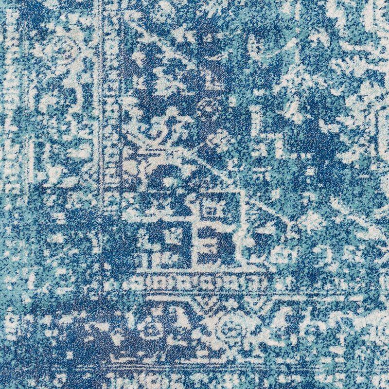 Aegean Blue Tufted Elegance 5'3" x 7'3" Synthetic Area Rug