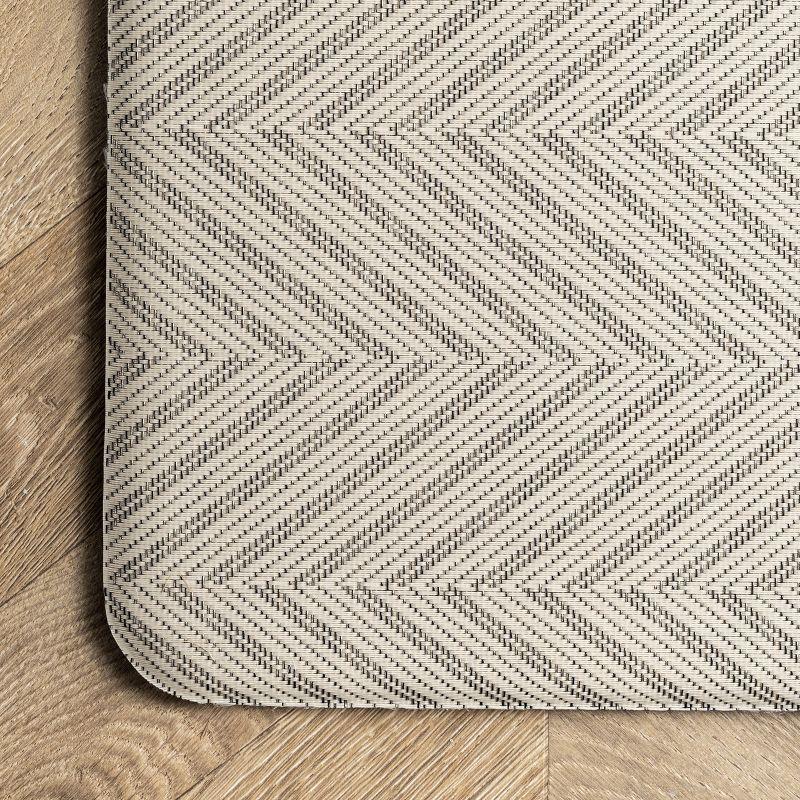 Beige Rectangular Anti-Fatigue Kitchen Comfort Mat