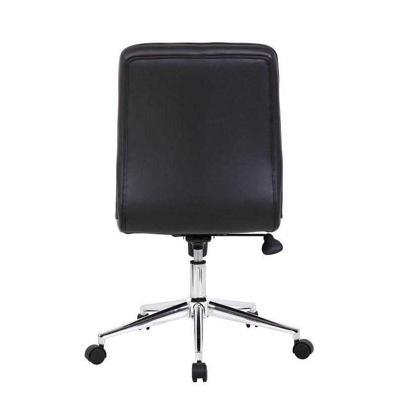 ErgoFlex Black CaressoftPlus Armless Task Chair with Swivel Base