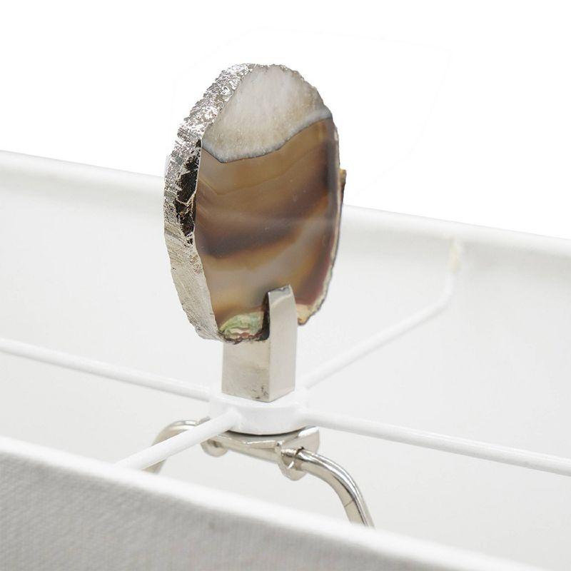 16"x27" Agate Table Lamp Silver/Gray - A&B Home