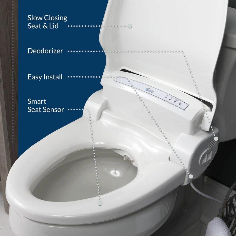 Bio Bidet by BEMIS 7ZBB1000R DRY BB1000 Round Bidet Toilet Seat, Electric, Warm Water with Air Dryer + 6 Bidet Towels