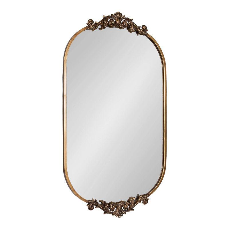 Kate & Laurel All Things Decor 24"x41" Arendahl Capsule Wall Mirror Gold