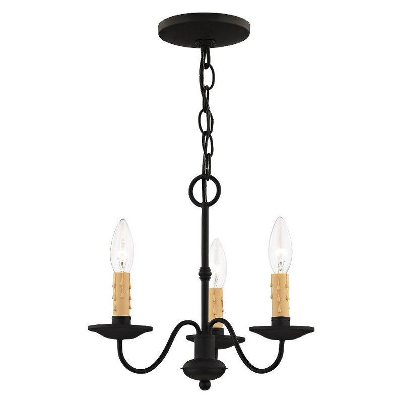 Livex Lighting Heritage 3 - Light Chandelier in  Black