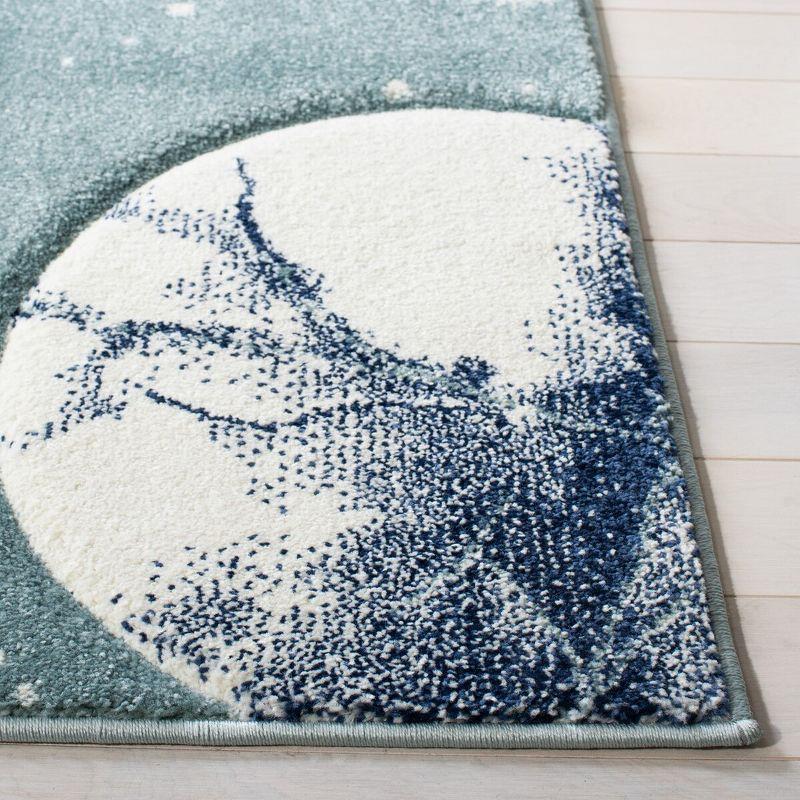 Carousel Kids  CRK103 Loomed Indoor Area Rug - Teal/Ivory - 4'x6' - Safavieh