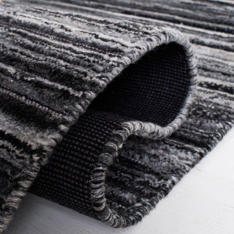 Elements ELM701 Hand Woven Area Rug - Black/Grey - 5'x8' - Safavieh.