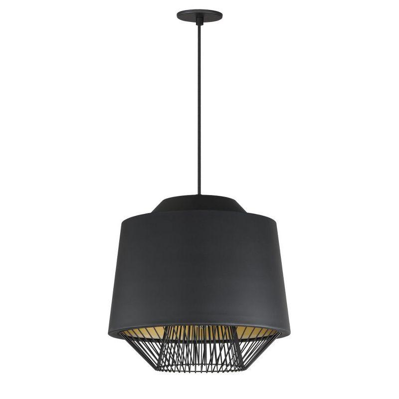 ET2 Lighting Phoenix 1 - Light Pendant in  Black/Gold
