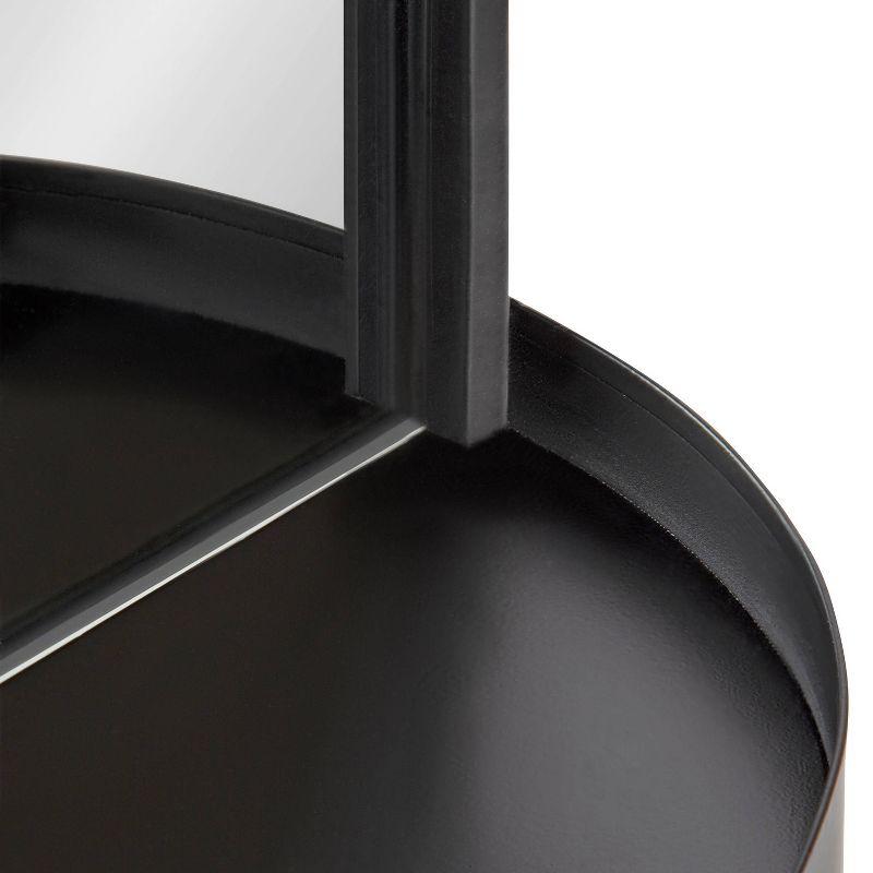Lumi Metal Flat Mirror with Shelves