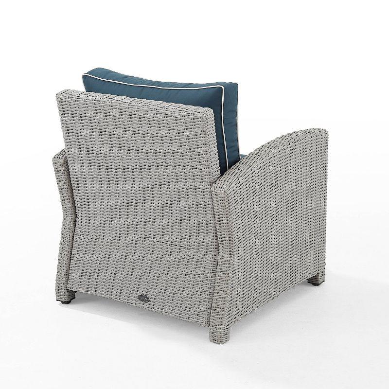 Bradenton Deep Seating Outdoor Armchair with Navy Cushions