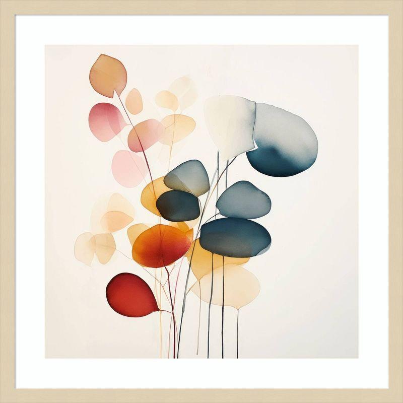Amanti Art 25"x25" Fluid Floral Artistry II by Irena Orlov Wood Framed Wall Art Print