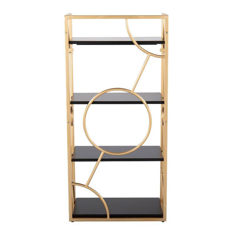 Everly Quinn Constellation Contemporary Bookcase In Metal And Wood By Lumisource