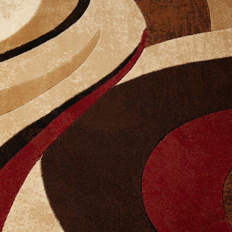 Home Dynamix Slade Contemporary Abstract Area Rug, Brown/Red, 9'2"x12'5"