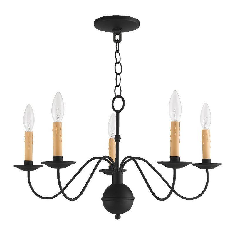 Livex Lighting Heritage 5 - Light Chandelier in  Black