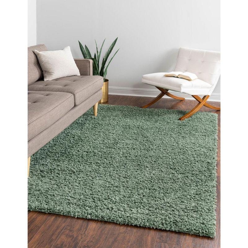 Unique Loom Davos Shag Solid Indoor Woven Area Rug