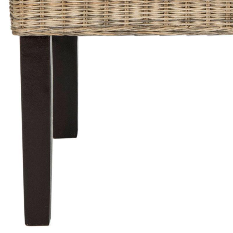 Arjun 18H Wicker Dining Chair (Set Of 2) - Grey - Safavieh