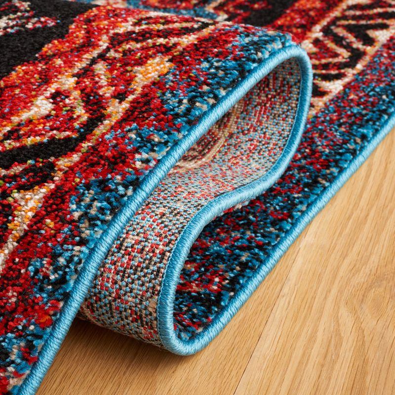 Vintage Hamadan VTH201 Power Loomed Area Rug - Turquoise/Red - 5'3"x7'6" - Safavieh.