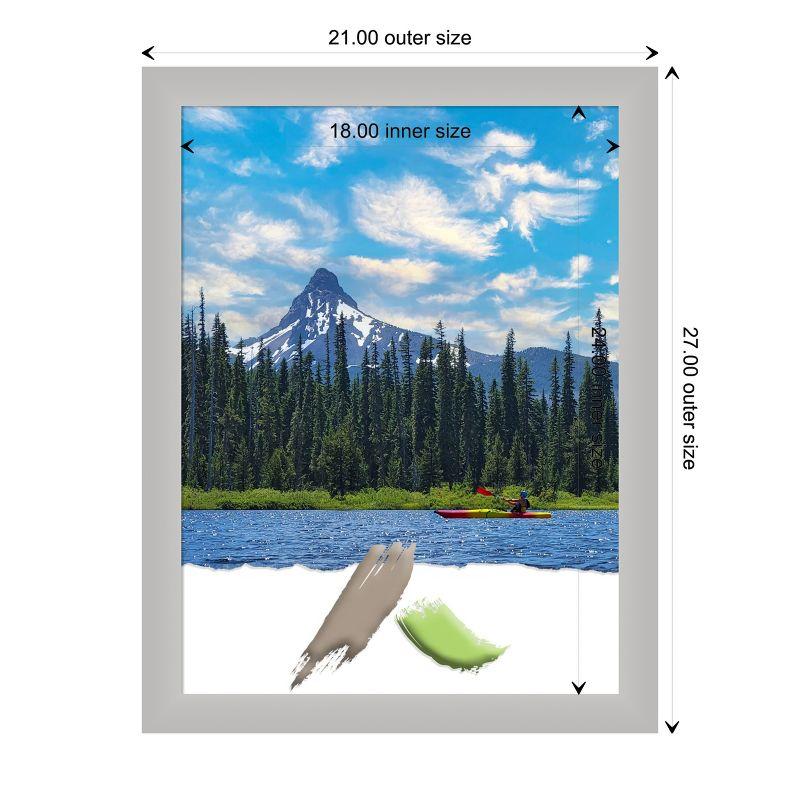 Amanti Art Low Luster Silver Wood Picture Frame Opening Size 18x24 in.