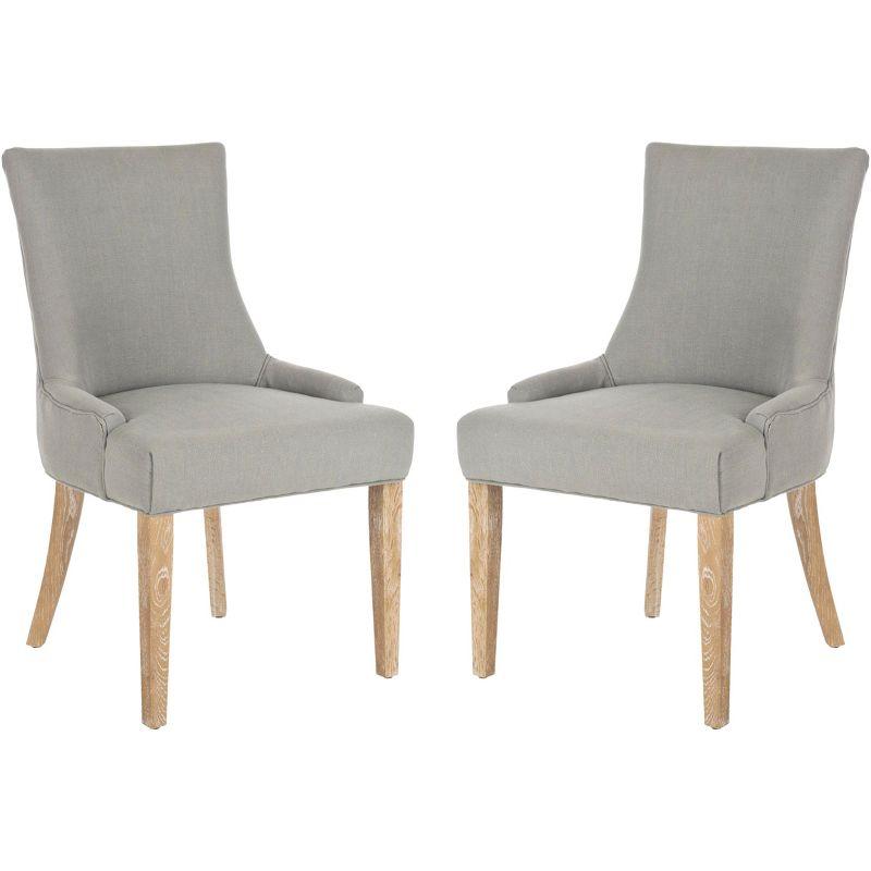 Lester 19" H Dining Chair (Set of 2) - MCR4709 - Granite - Safavieh Couture