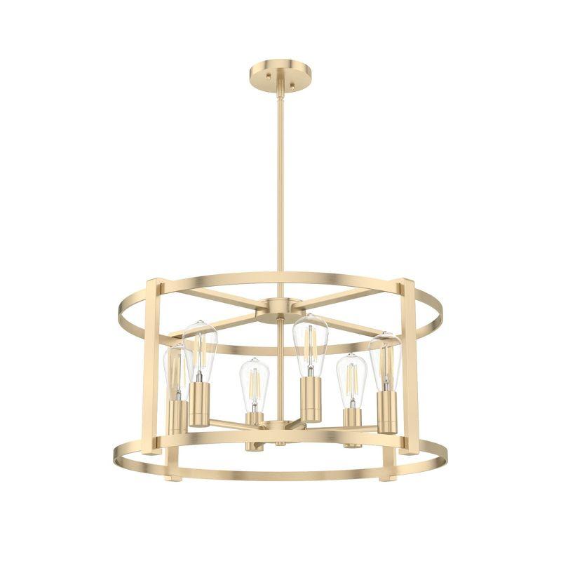 Hunter Fan Astwood Clear Glass 6-Light Drum Chandelier Ceiling Light Fixture