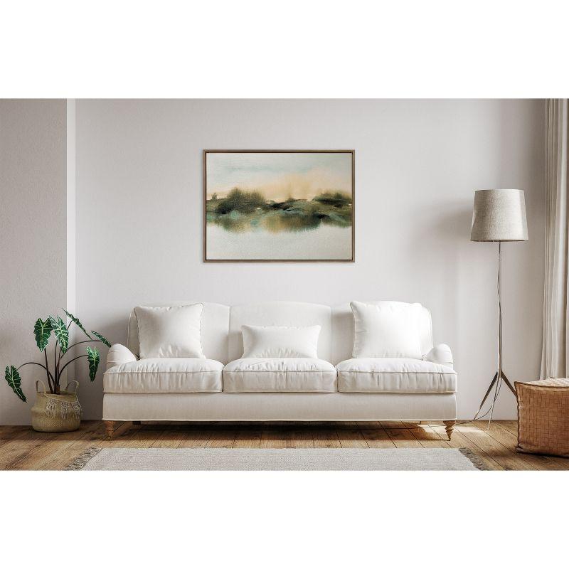 28" x 38" Sylvie Tranquil Meadows Framed Canvas by Amy Lighthall Gold - Kate & Laurel All Things Decor: Rustic Digital Art, Plastic Frame