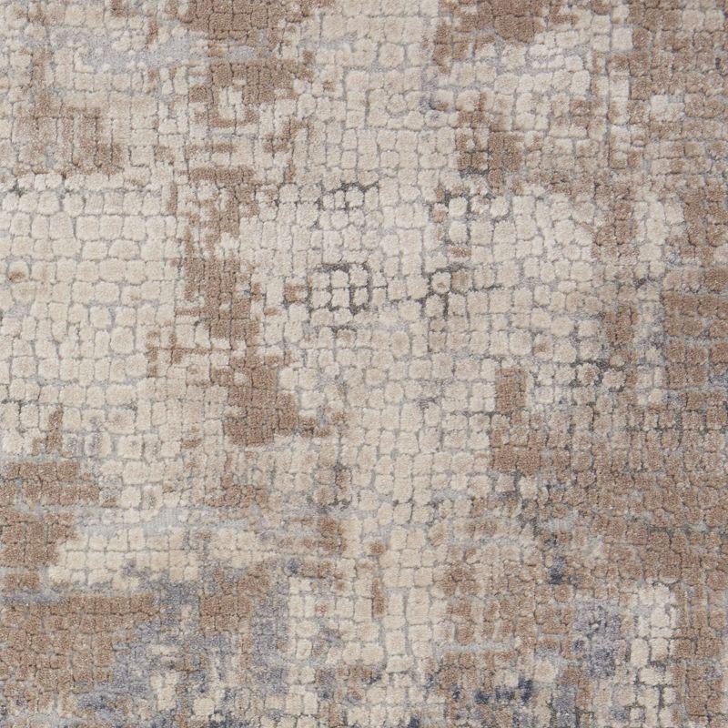 Nourison Rustic Textures Contemporary Indoor Area Rug Beige/Grey 5'3" x round