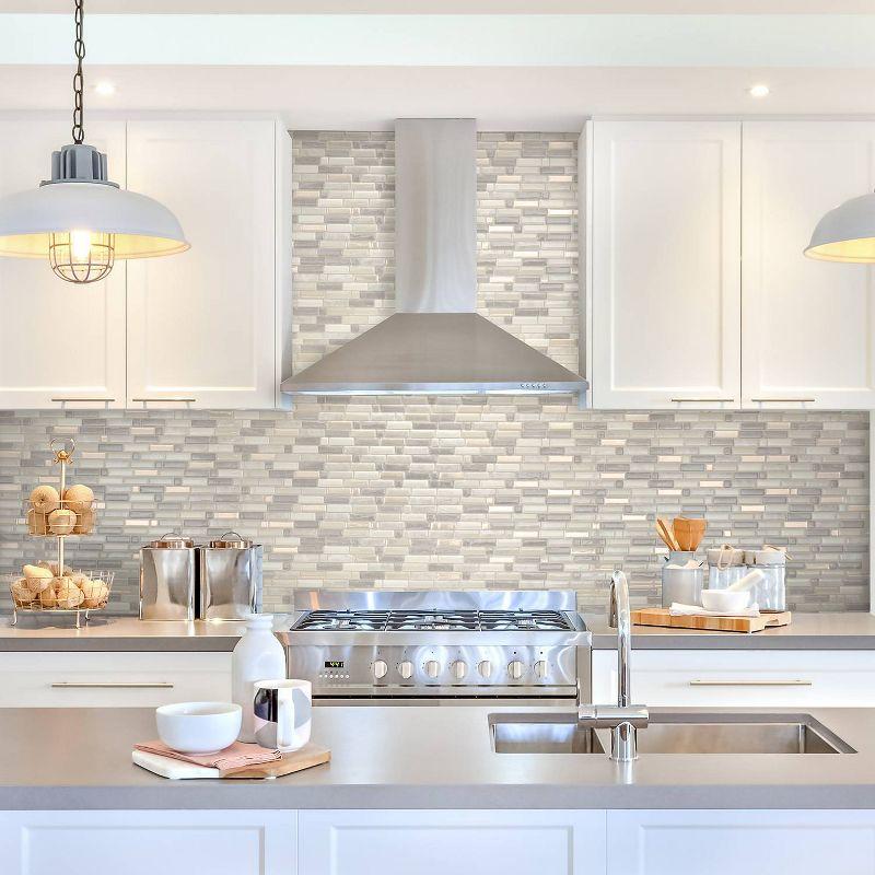10.06'' W x 10.13'' L Gel Peel and Stick Mosaic Tile