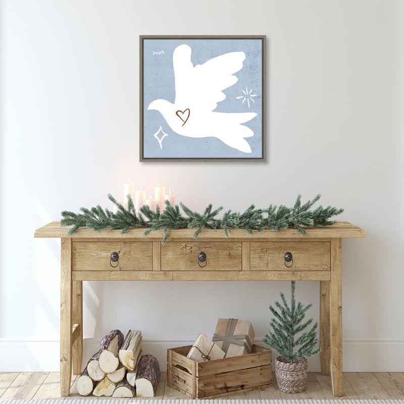 Amanti Art White Dove I by Melissa Wang Canvas Wall Art Print Framed 22-in. W x 22-in. H.