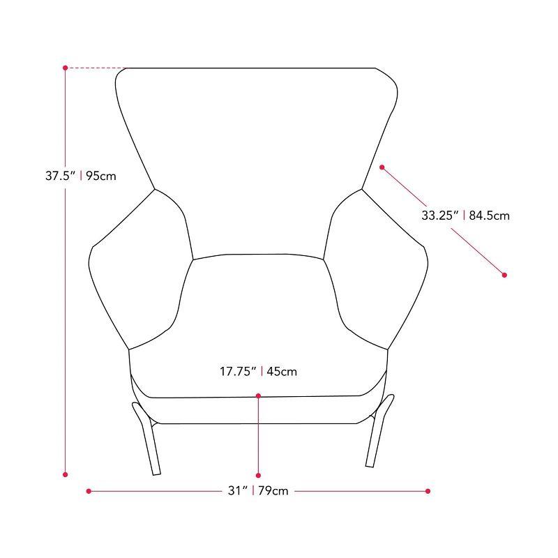Elwood Wingback Accent Chair - CorLiving