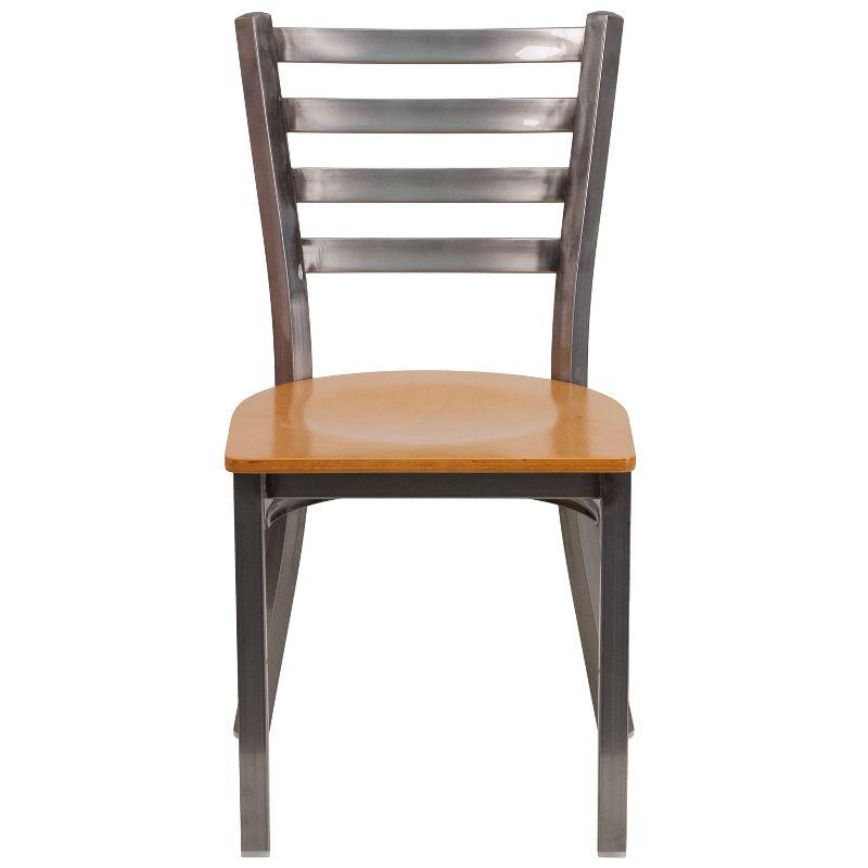 Flash Furniture Kendall Clear Coated Ladder Back Metal Restaurant Chair